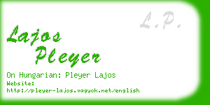 lajos pleyer business card